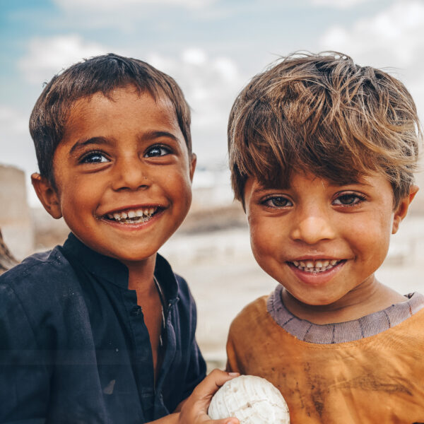 Two children playing Noor Relief Fund Orphans